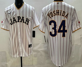 Japan #34 Masataka Yoshida White 2026 World Classic Cool Base Jersey - Zenithce