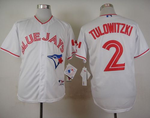 Blue Jays #2 Troy Tulowitzki White 2015 Canada Day Stitched Jersey - Zenithce