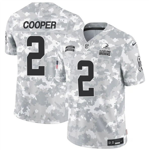 Cleveland Browns #2 Amari Cooper Arctic Camo 2024 F.U.S.E. Salute To Service Limited Stitched Jersey - Zenithce
