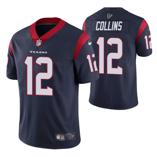 Houston Texans #12 Nico Collins Navy Vapor Untouchable Limited Stitched Jersey - Zenithce