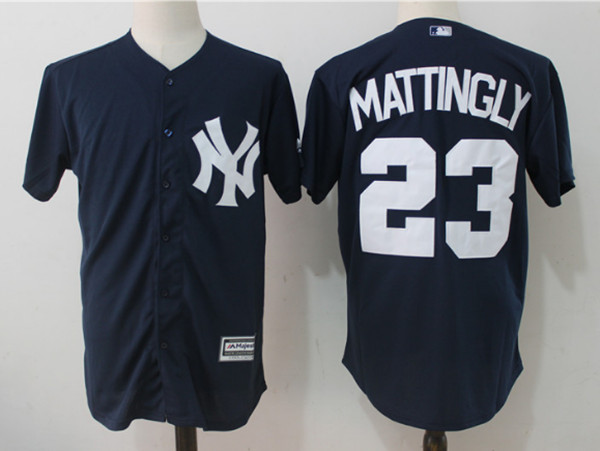 New York Yankees #23 Don Mattingly Black Cool Base Stitched Jersey - Zenithce