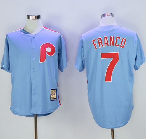 Phillies #7 Maikel Franco Light Blue Cooperstown Stitched Jersey - Zenithce