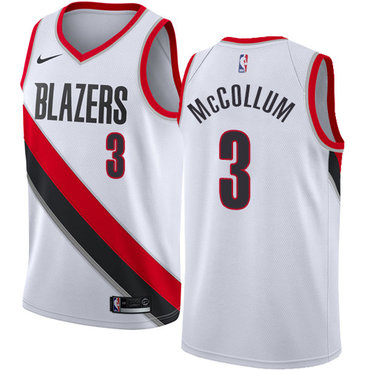 Blazers #3 C.J. McCollum White Swingman Association Edition Jersey - Zenithce