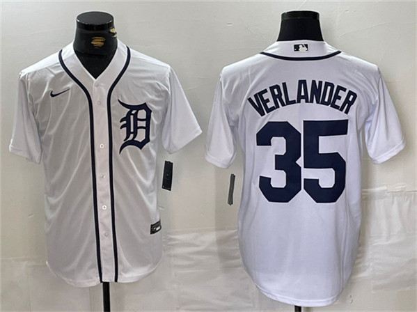 Detroit Tigers #35 Justin Verlander White Cool Base Stitched Jersey - Zenithce