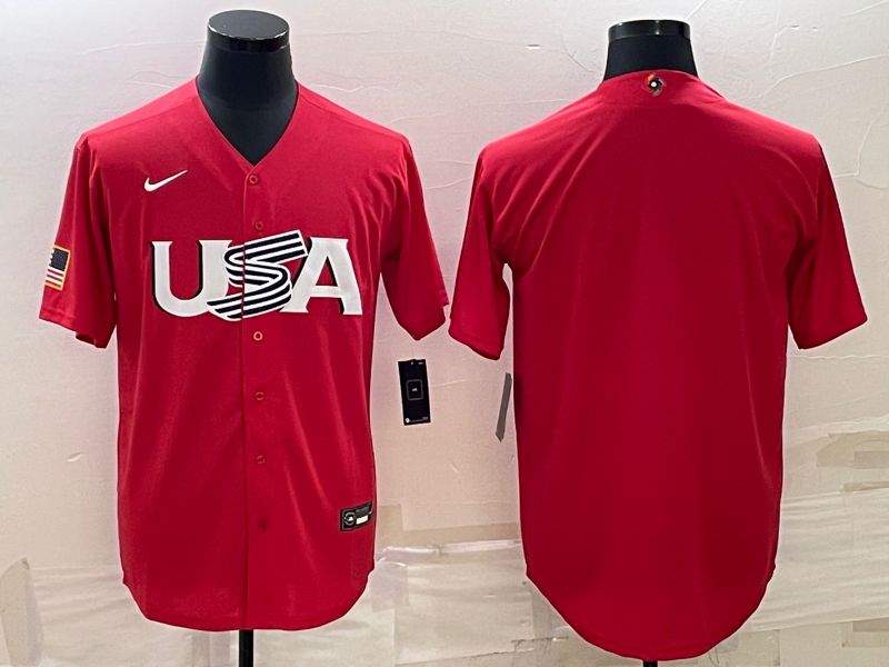 USA Blank 2023 Red World Classic Stitched Jersey - Zenithce