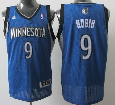 Minnesota Timberwolves #9 Ricky Rubio Blue Swingman Jersey - Zenithce