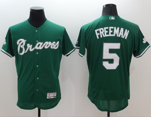 Braves #5 Freddie Freeman Green Celtic Flexbase Authentic Collection Stitched Jersey - Zenithce