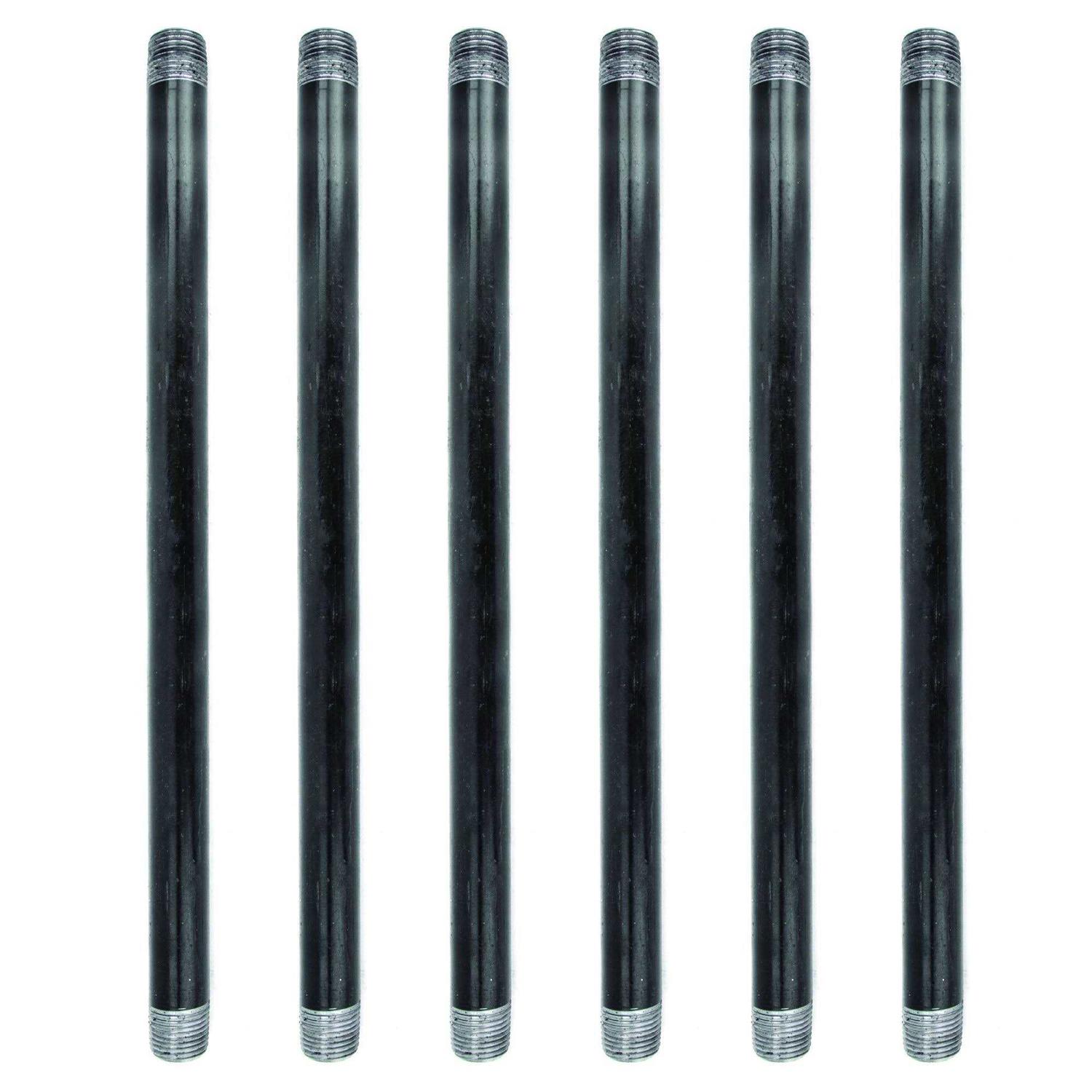 PIPE DECOR 1/2 in. Black Iron Micro Mini Square Flange - Zenithce