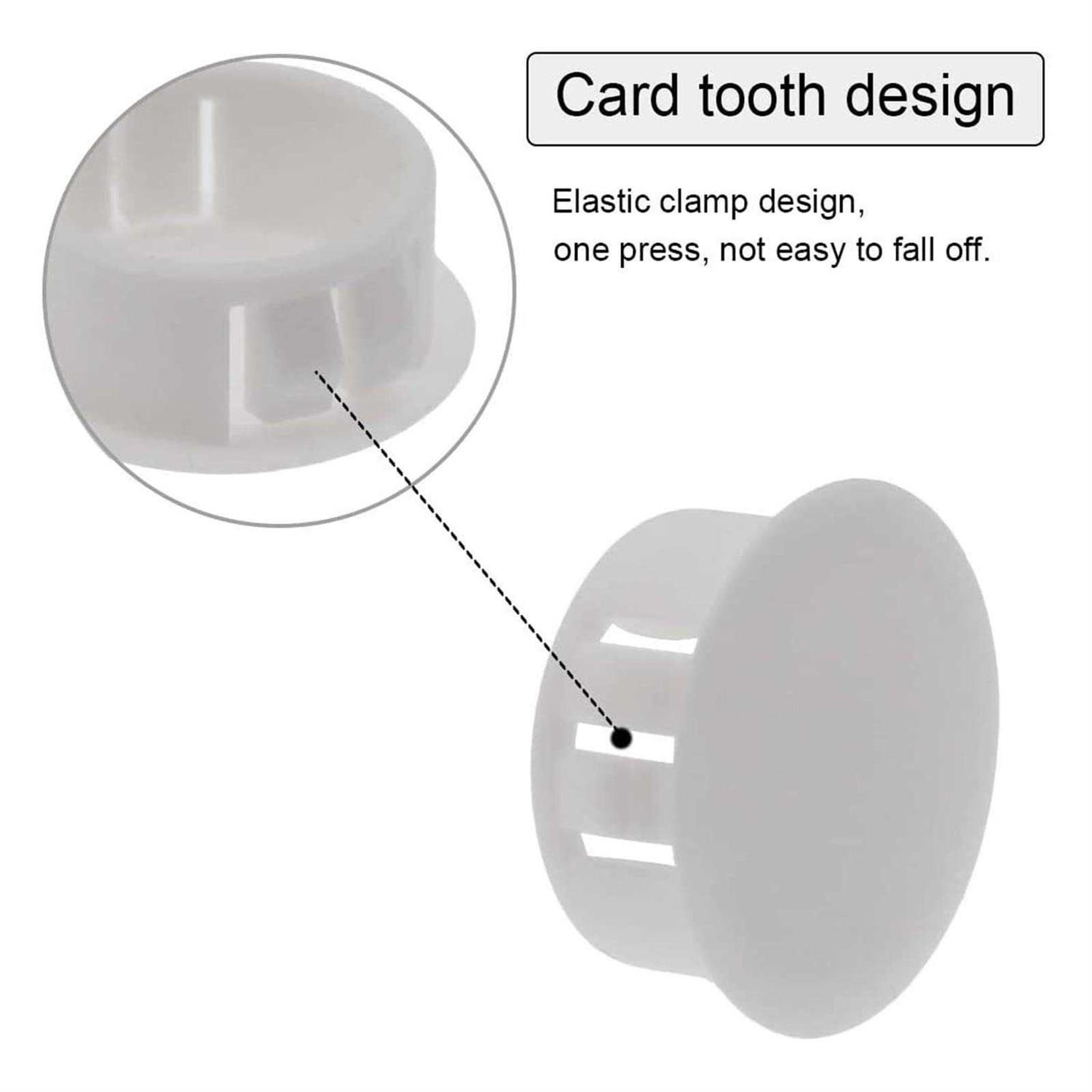 Suiwotin Hole Plugs Plastic Flush Type Hole Plugs Snap in Locking Hole Tube - Zenithce