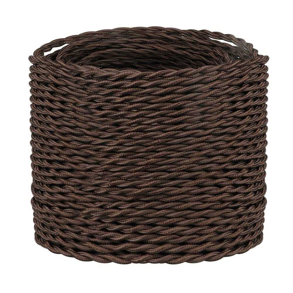 Helunsi 32.8ft Twisted Cloth Covered Wire 18/2 Cloth Covered Electrical Wire - Zenithce