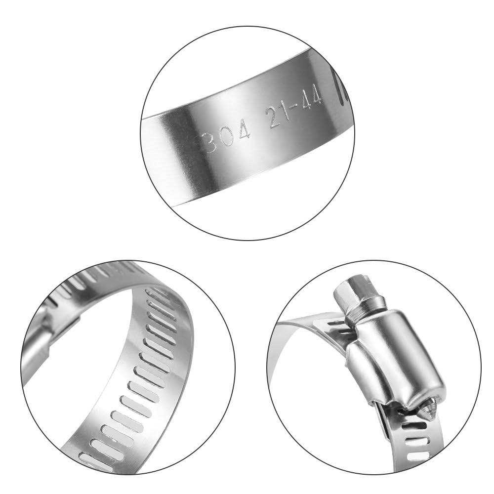 Lokman 20 Pack Stainless Steel Hose Clamp Adjustable Worm Gear Hose Clamp - Zenithce
