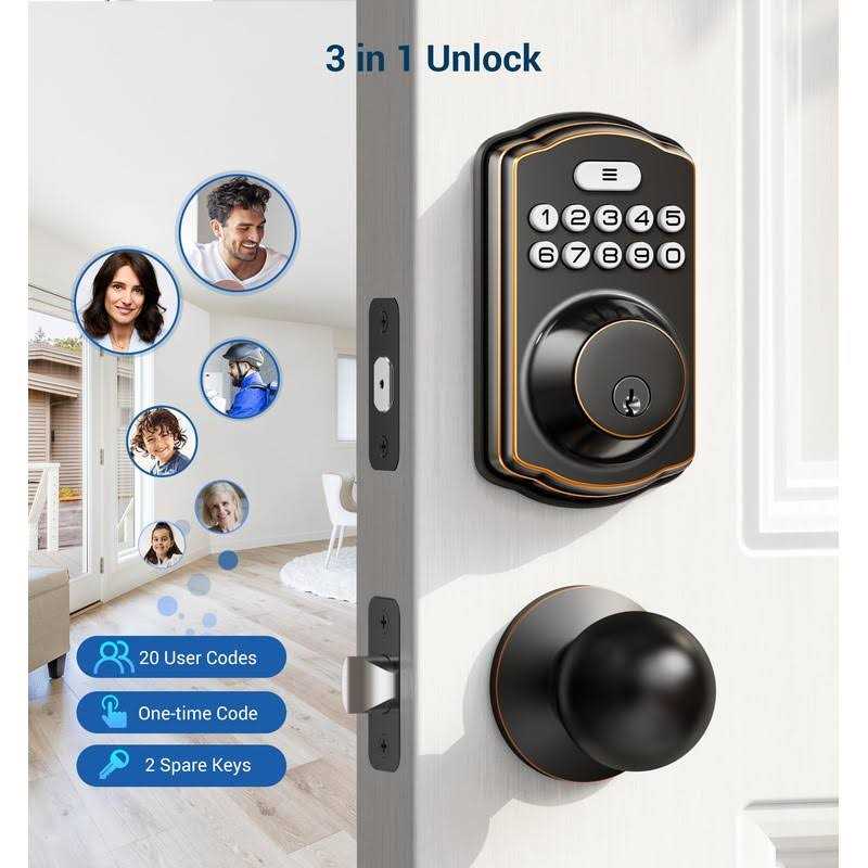 Veise Keyless Entry Door Lock with 2 Keypad - Zenithce