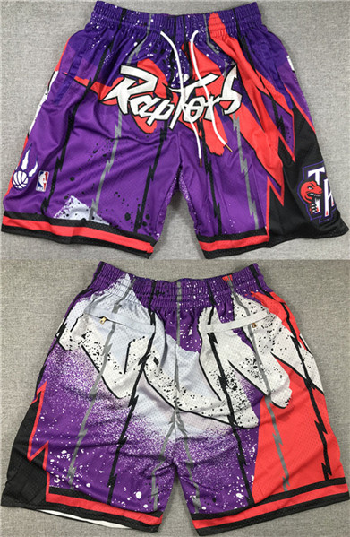Toronto Raptors Purple Red Mitchell&Ness Shorts (Run Small) - Zenithce