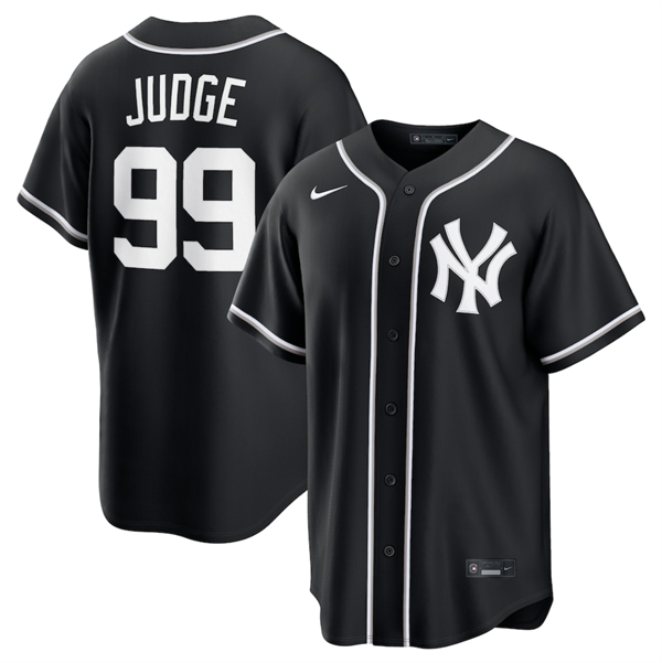 New York Yankees #99 Aaron Judge Black Out Stitched Jersey - Zenithce