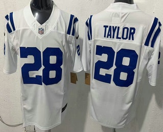 Indianapolis Colts #28 Jonathan Taylor Limited White FUSE Vapor Jersey - Zenithce
