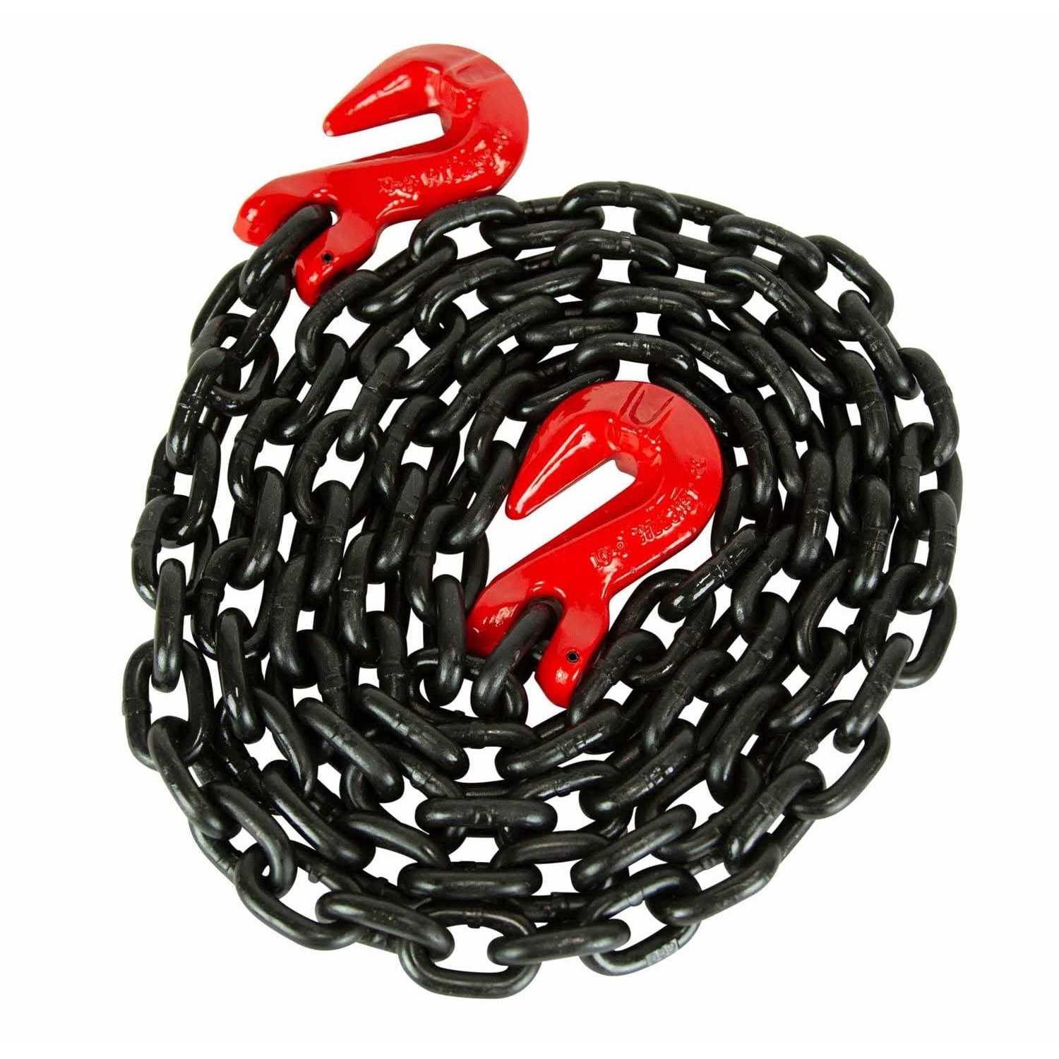 Mytee Products 3/8 Inch x G80 Transport Binder Chain with Clevis Grab Hooks - Zenithce