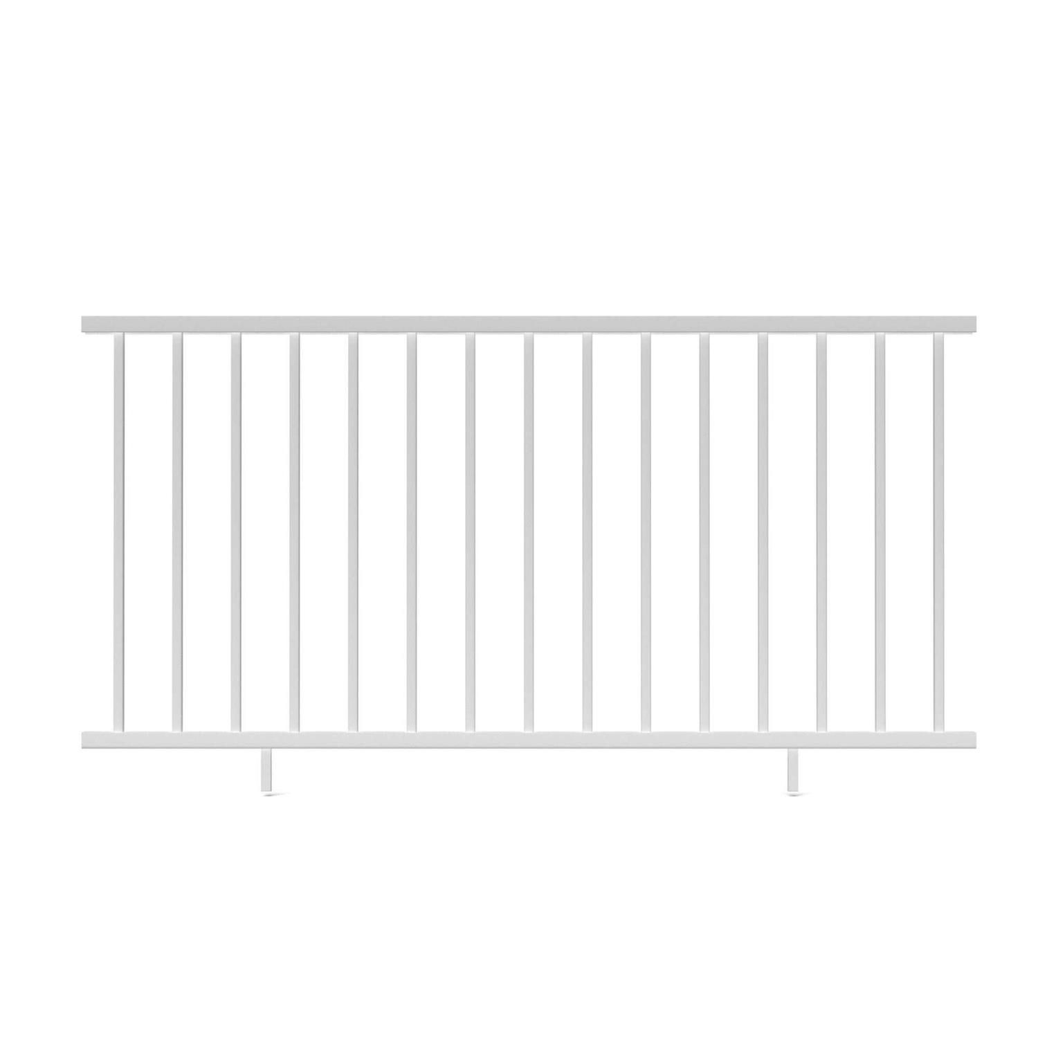 Deckorators Pre-assembled 6-ft x 2.25-in x 3-ft Matte Black Aluminum Deck Stair Rail Kit 346945 - Zenithce