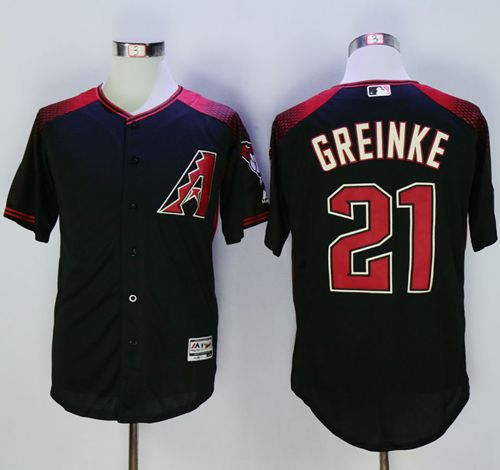 Diamondbacks #21 Zack Greinke Black Brick New Cool Base Stitched Jersey - Zenithce