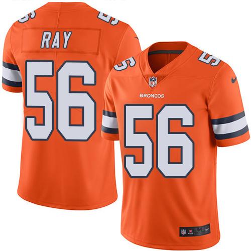 Broncos #56 Shane Ray Orange Stitched Limited Rush Nike Jersey - Zenithce
