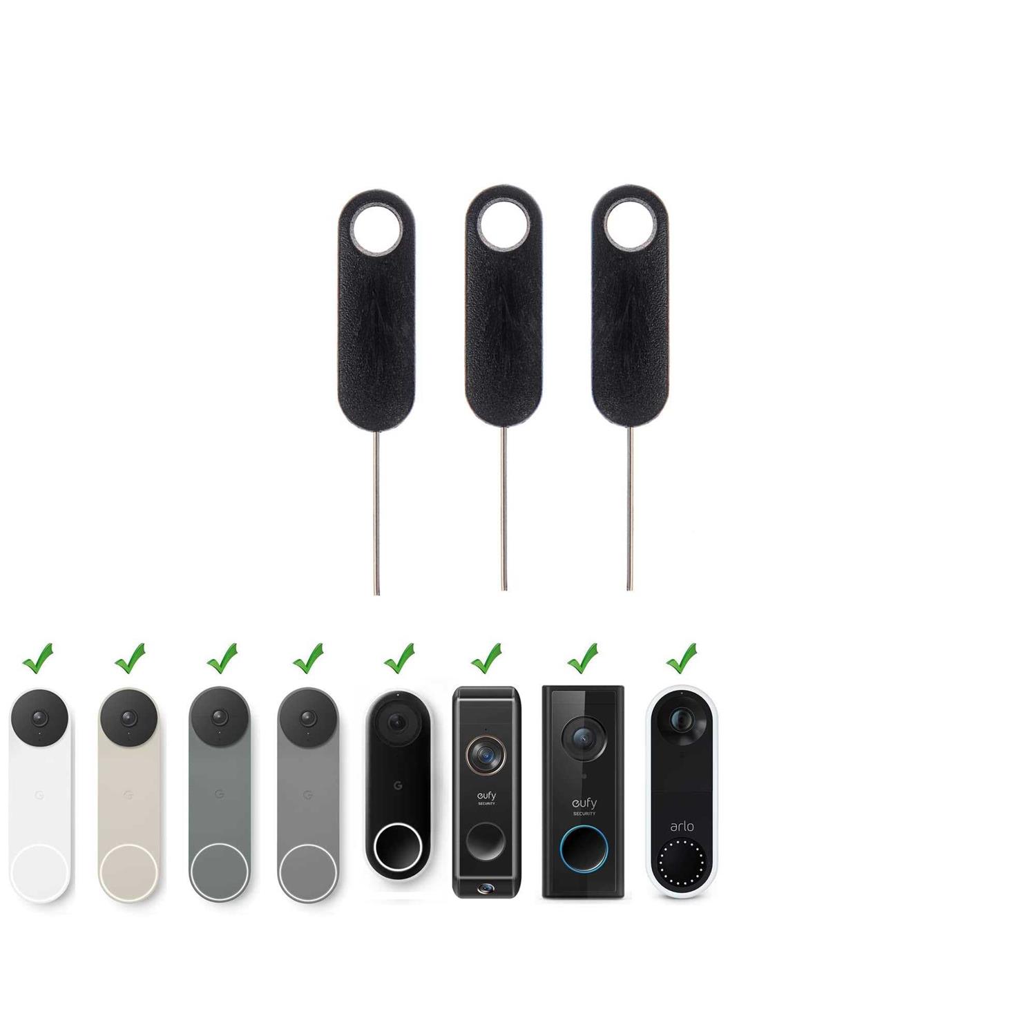 Security Pin Key Release Removal Tool Compatible with Arlo Video Doorbell, Eufy Video Doorbell and Nest Video Doorbell 3 - Zenithce