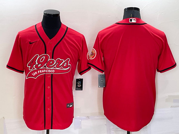 San Francisco 49ers Blank Red Cool Base Stitched Baseball Jersey - Zenithce