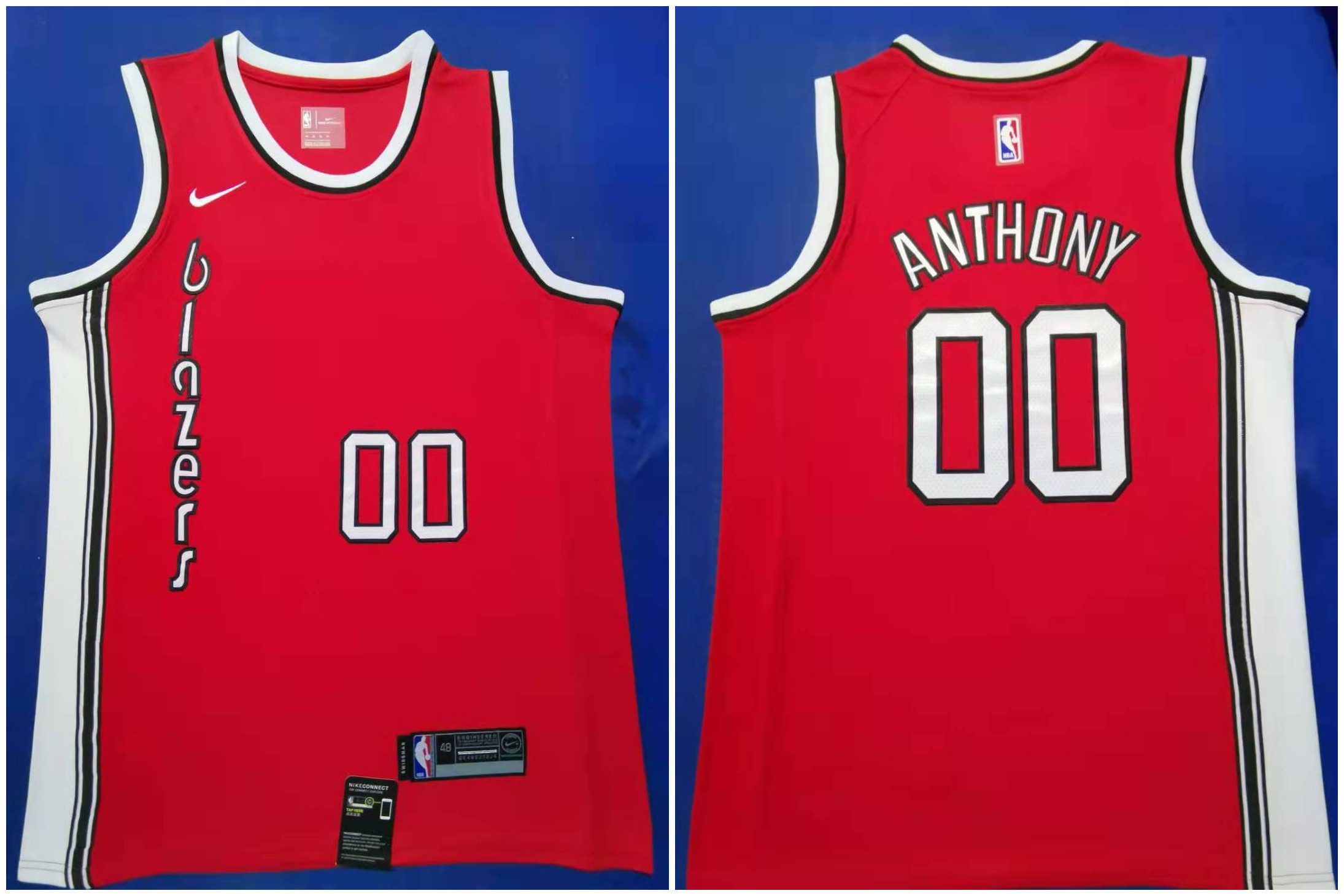 Blazers #00 Carmelo Anthony Red 2019-20 Swingman Jersey - Zenithce