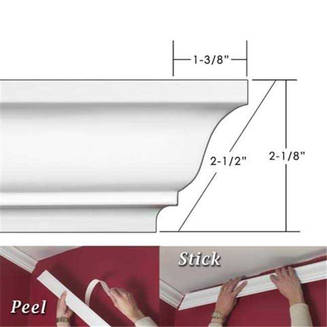 Ez A Peel 2.5 in. Easy Crown Molding - Zenithce