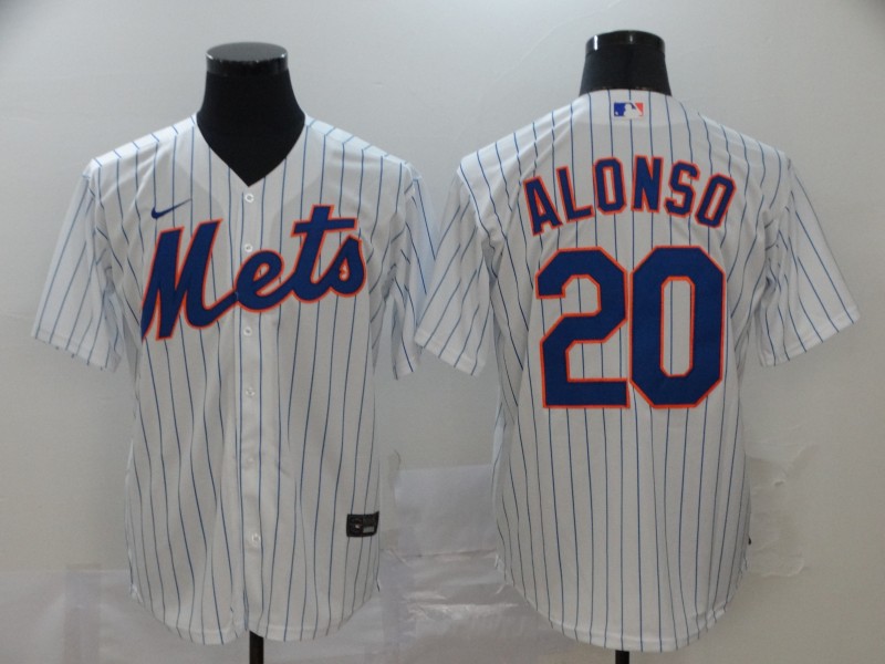 New York Mets #20 Pete Alonso White Cool Base Stitched Jersey - Zenithce
