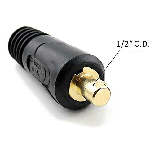 WeldingCity Dinse-Type Twist-Lock Insulated Connector Pair for Welding Cable AWG - Zenithce