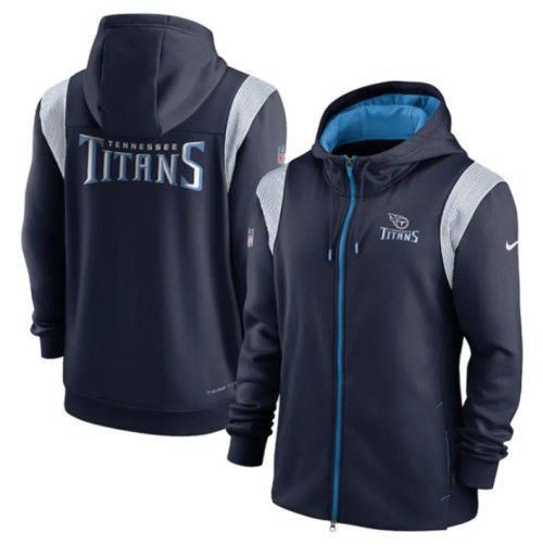 Tennessee Titans Navy Zipper Hoodie - Zenithce