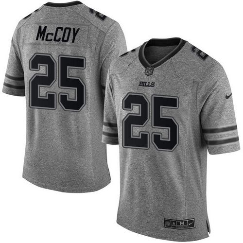 Bills #25 LeSean McCoy Gray Stitched Limited Gridiron Gray Nike Jersey - Zenithce