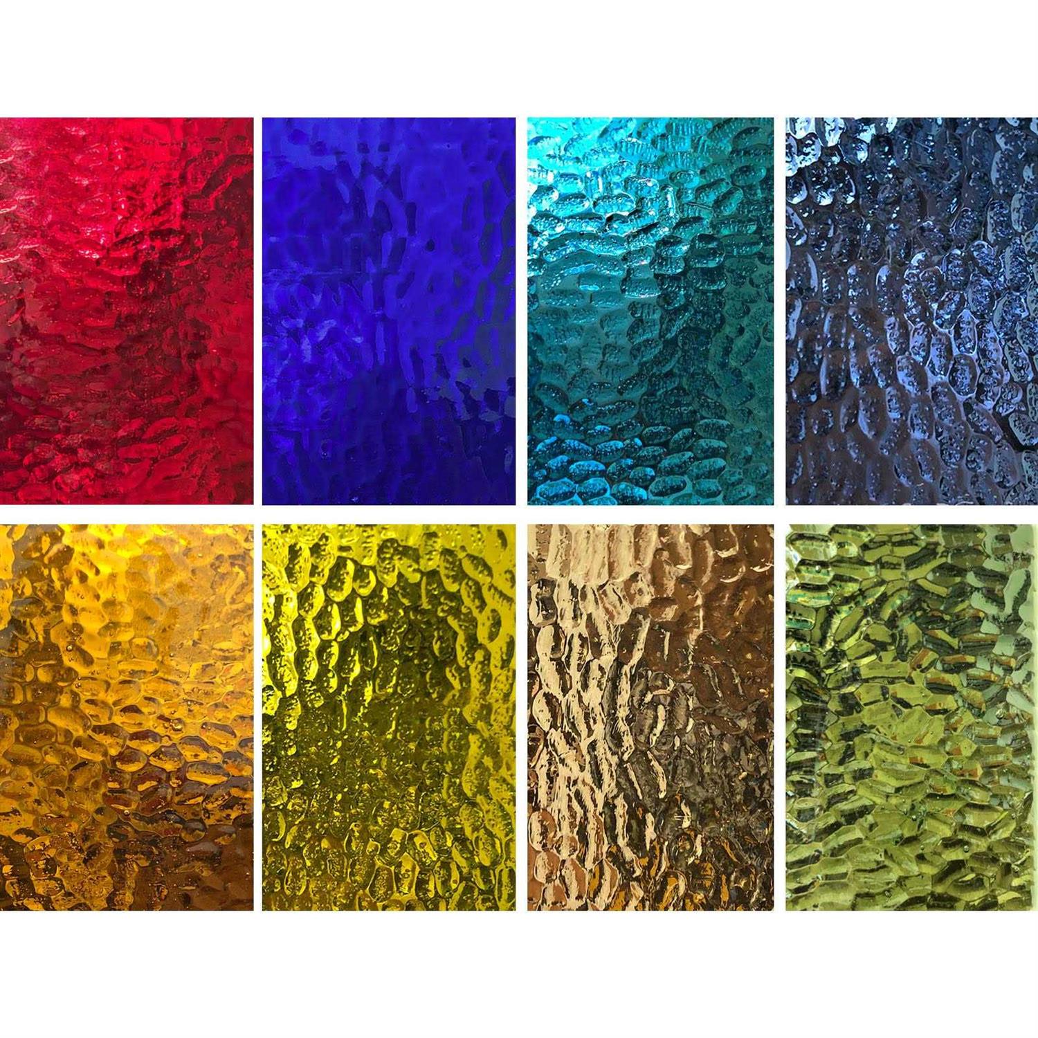 Litmind 8 Sheets Stained Glass Variety Pack, 4 x 6 inch Mosaic Tiles for Crafts, Art Glass Pack Colors and Patterns - Zenithce