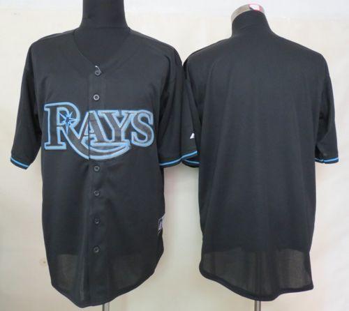 Rays Blank Black Fashion Stitched Jersey - Zenithce