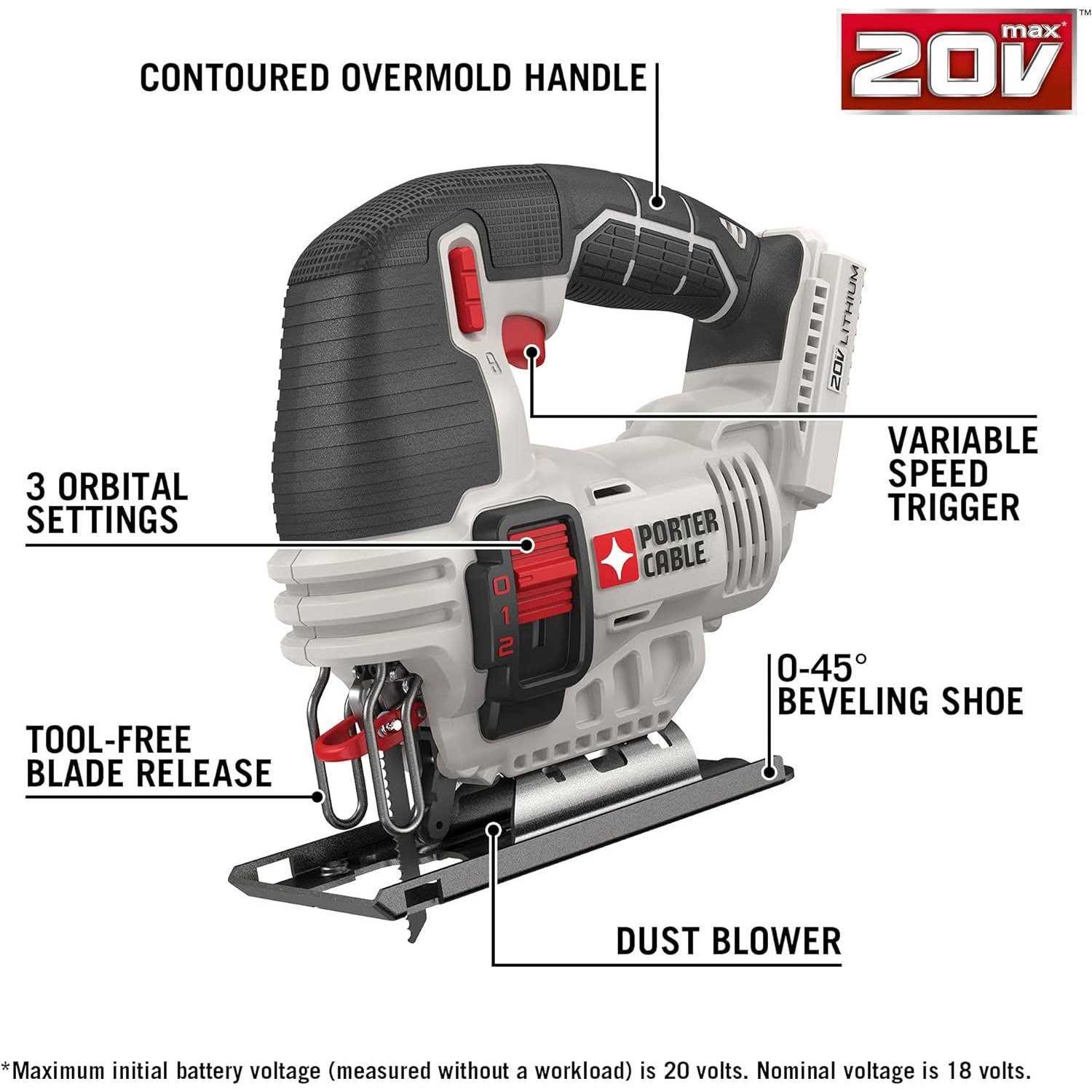Porter-Cable 20V Max Jig Saw PCC650B - Zenithce