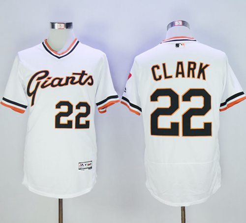 Giants #22 Will Clark White Flexbase Authentic Collection Cooperstown Stitched Jersey - Zenithce