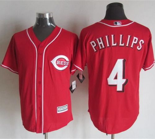 Reds #4 Brandon Phillips Red New Cool Base Stitched Jersey - Zenithce