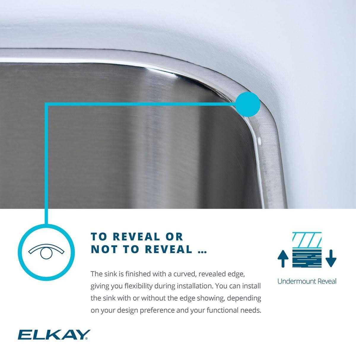 Elkay Crosstown 16 Gauge Stainless Steel 32-1/2 x 18 x 10 Single Bowl Undermount Sink Kit EFRU311610TC - Zenithce