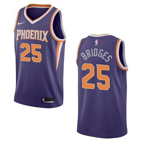 Phoenix Suns #25 Mikal Bridges Icon Purple Jersey - Zenithce