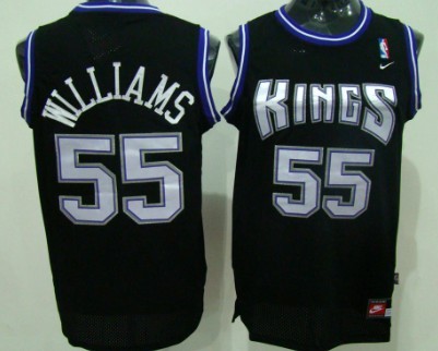 Sacramento Kings #55 Jason Williams Black Swingman Jersey - Zenithce