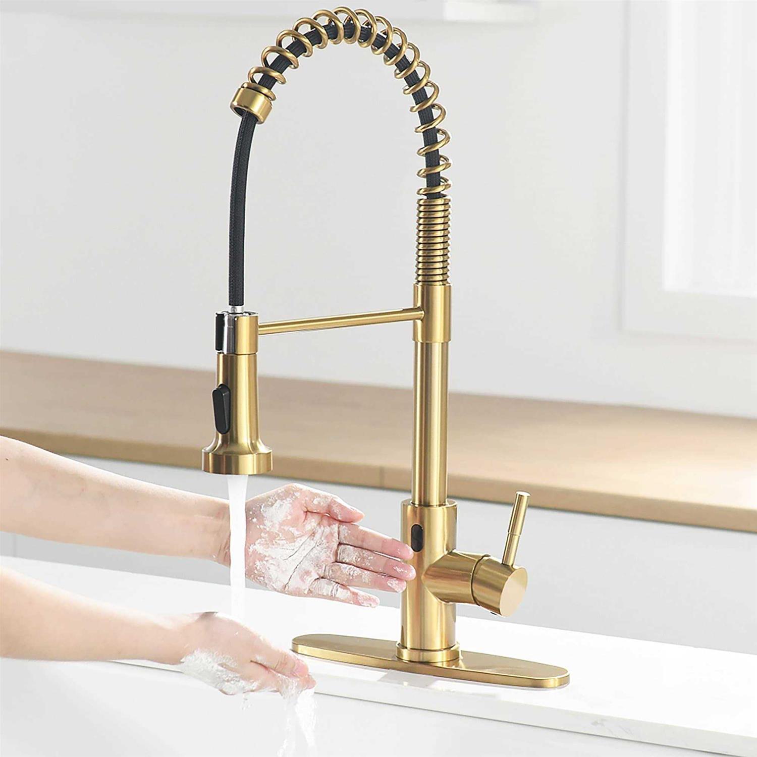 Touchless Stainless Steel 2-Function Pull-out Kitchen Sink Faucet - Zenithce