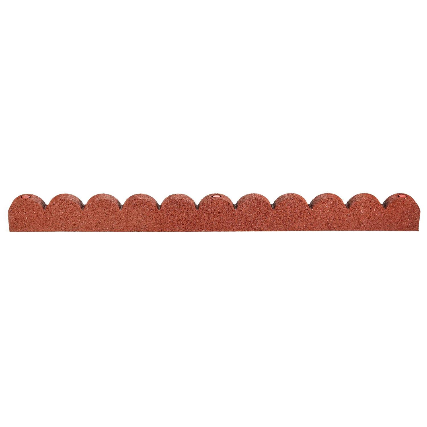 Rubberific 4-ft x 3-in Brown Rubber Landscape Edging Section - Zenithce
