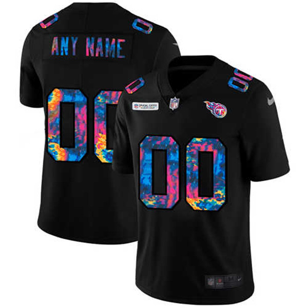 Tennessee Titans Customized Custom 2020 Black Crucial Catch Limited Stitched Jersey - Zenithce