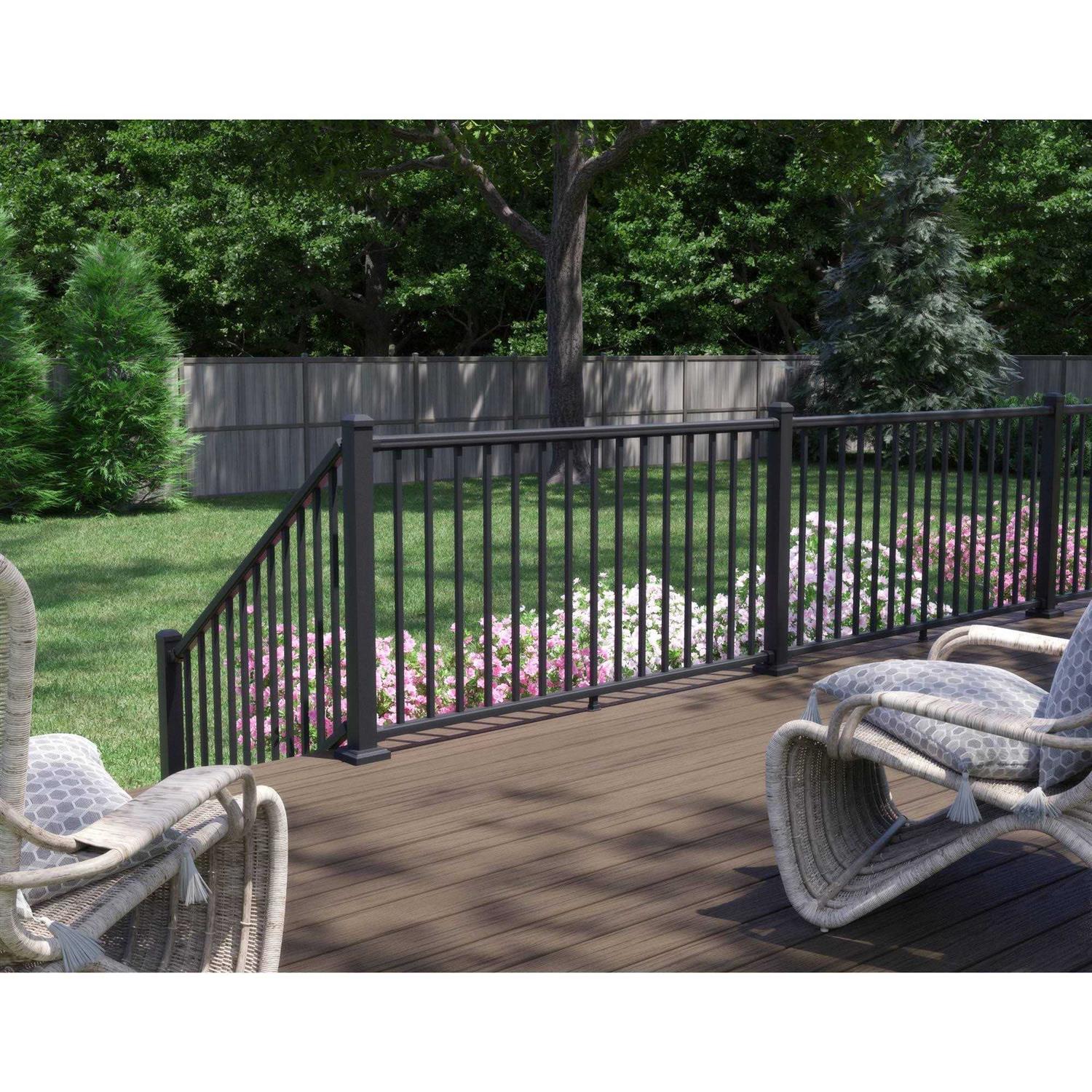 Ultra Max 2.5 in. x 2.5 in. x Textured Powder Coated Aluminum Deck Post Kit - Zenithce