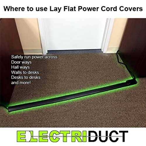 Electriduct Lay Flat Electrical Power Extension Cord Duplex Receptacle Cable Protector - Zenithce