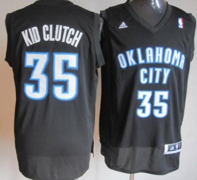 Oklahoma City Thunder #35 Kid Clutch Black Fashion Jersey - Zenithce