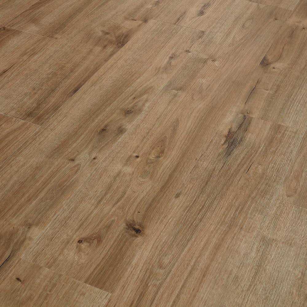 Pergo DuraCraft +WetProtect Heirloom Estate Oak 20-mil x 7-1/2-in W x 47-in L Interlocking Luxury Vinyl Plank Flooring - Zenithce