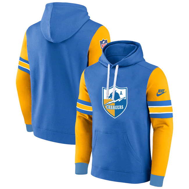 Los Angeles Chargers Yellow Blue Pullover Hoodie - Zenithce