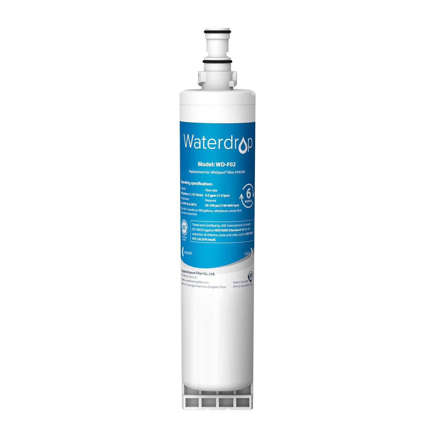 Waterdrop 4396508 Refrigerator Water Filter Replacement for Whirlpool 4396508 - Zenithce