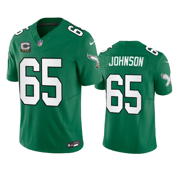 Philadelphia Eagles #65 Lane Johnson Green 2023 F.U.S.E. With C Patch Vapor Untouchable Stitched Jersey - Zenithce