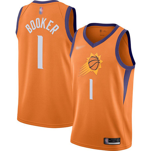 Suns #1 Devin Booker Orange Swingman Statement Edition 2019-2020 Jersey - Zenithce